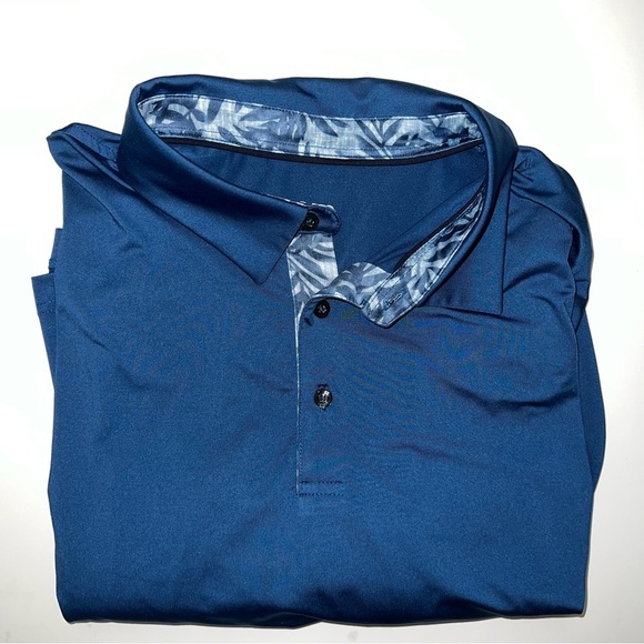 Maelreg Performance Polo 2XL XXL Golf Shirt Preppy Resort Blue Breathable Sporty - Picture 1 of 7